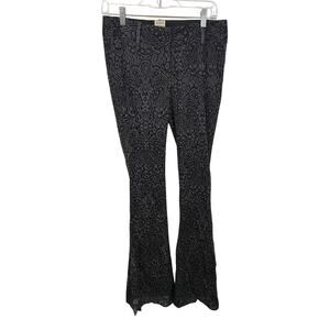 Y2K Georgie Women's Cowgirl Lace Grunge Low Rise Emo Goth Boho Y2K Flare Pants